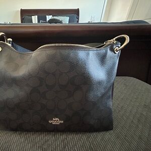 Coach Dark Gray Signature Shoulder Bag
